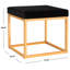 Repose-pieds carré standard en velours de 21 po Shepherd-22507012