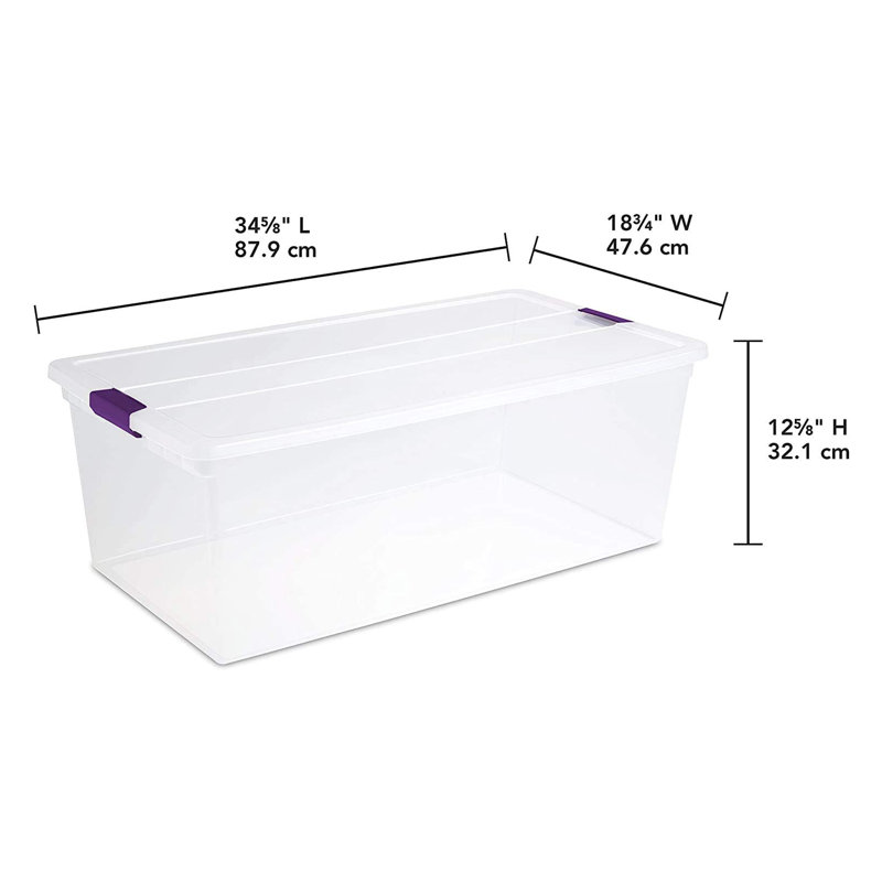 Sterilite Clear View Storage Container Tote w/ Latching Lid