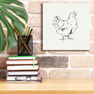 «Line Chicken I» par Chris Paschke, estampe numérique sur toile