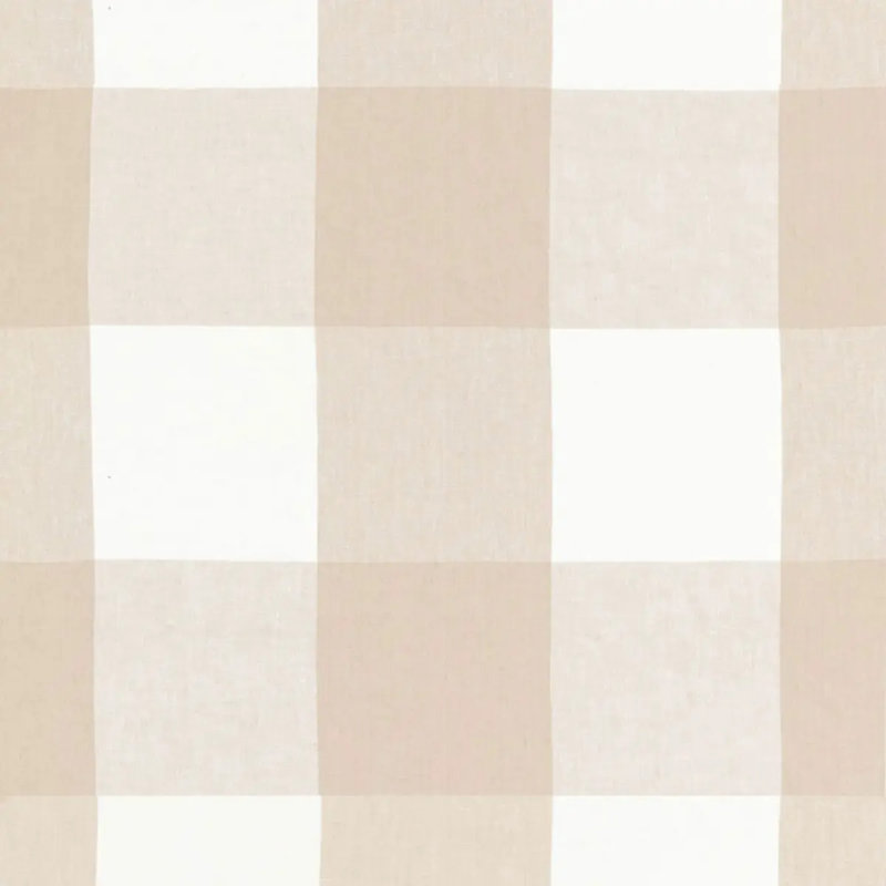 Key Largo Check Fabric, Taupe/Tan