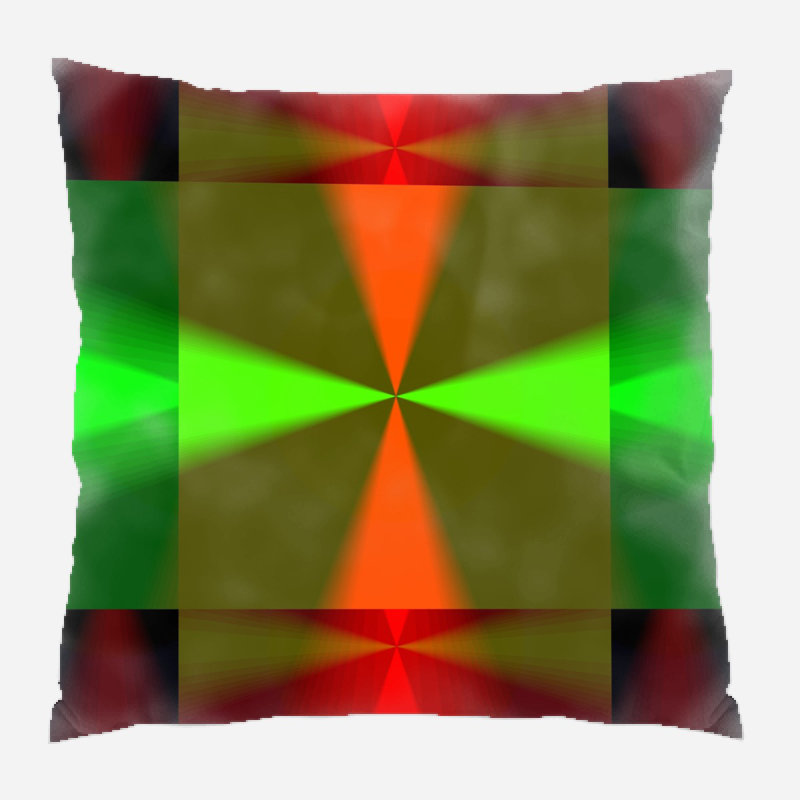 Coussin abstrait, Rouge