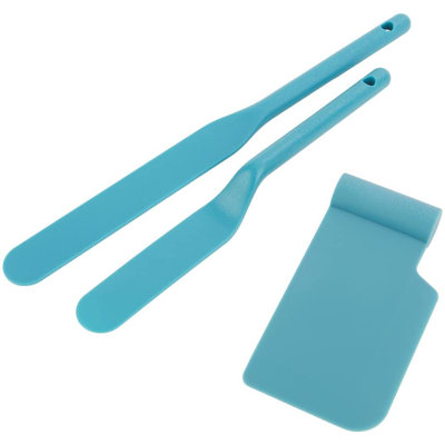 Ensemble de 3 spatules en nylon et grattoir à bol