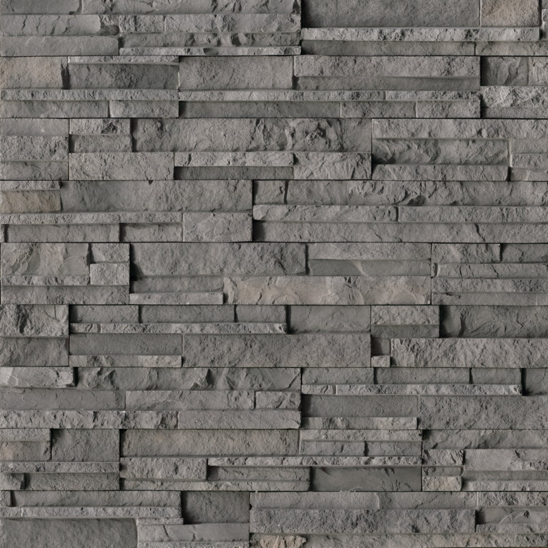Terraforma Silverthorn Manufactured Stacked Stone Panel Wall Tile Assorted Sizes (15 Pieces, 5.4 sq. ft. per Box)