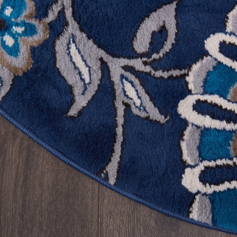 Caffey Floral Rug, Round 7'10"
