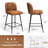 Kamor Swivel Upholstered Faux Leather Counter Stool-106647211