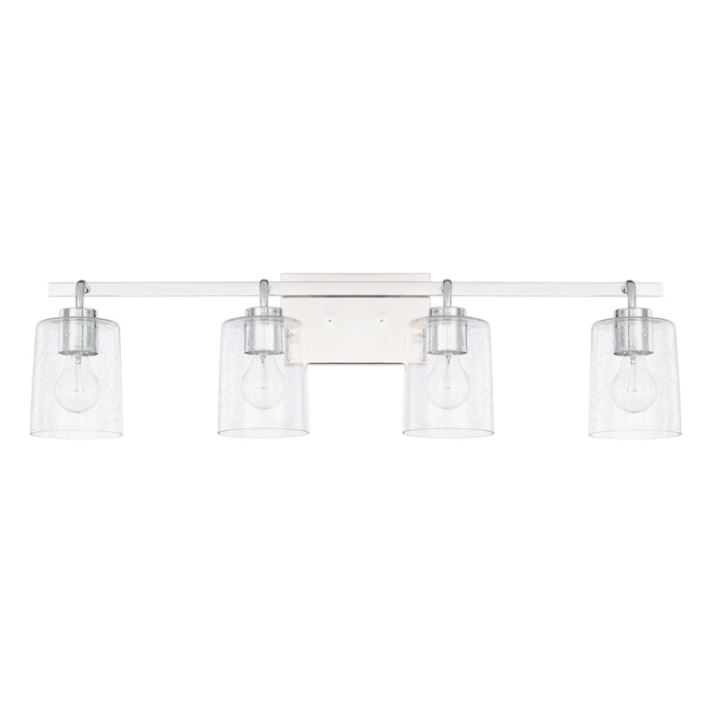 Éclairage de salle de bain à intensité variable 4 lumières Greyson, Chrome