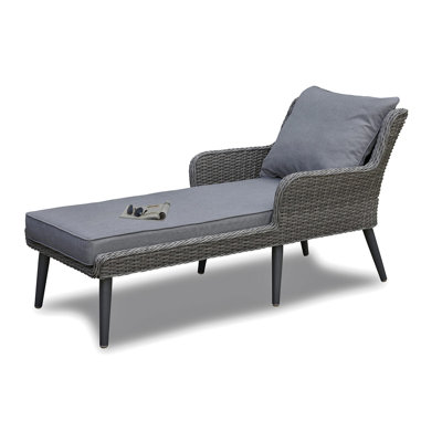 Blaize Rattan Sunlounger - Grey