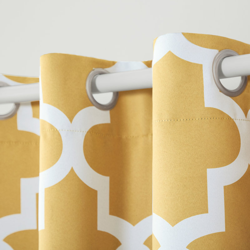 Neida Room Darkening Curtain Pair, 52" W x 84" L, Sundress Yellow