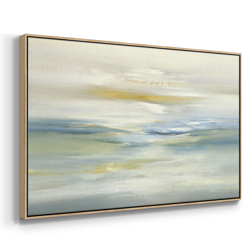 Paysage apaisant, reproduction sur toile, H 37 po x l 25 po x P 2 po, Bois naturel