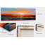 Reproduction d'art sur toile tendue, "Modern Coastal Sunset"