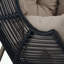Fauteuil ovale en osier avec coussin