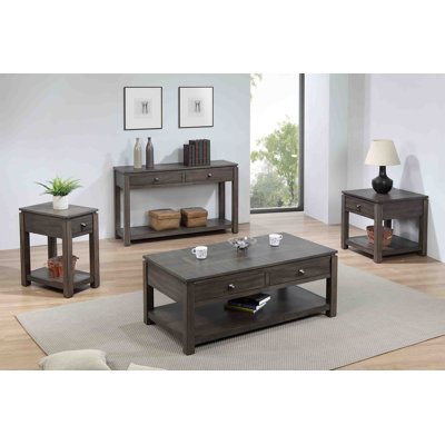 Moro 4 - Piece Solid Wood Living Room Table Set