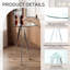 Modern Bar Set, 31.5in Glass Table + 2/4 Velvet Barstools for Kitchen Island-372801051