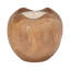 Bougie ronde en bois de teck naturel 8 po - Ambiance intérieure chaleureuse