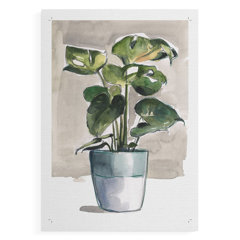 Plante en pot II - impression sur toile seulement - non encadrée, 27" H x 18" W