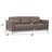 Malaga Taupe Leather Sofa (Assembled)