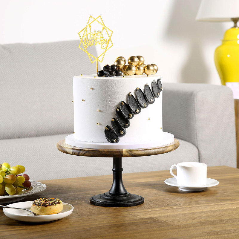 Présentoir à gâteaux en bois d'acacia Anahy