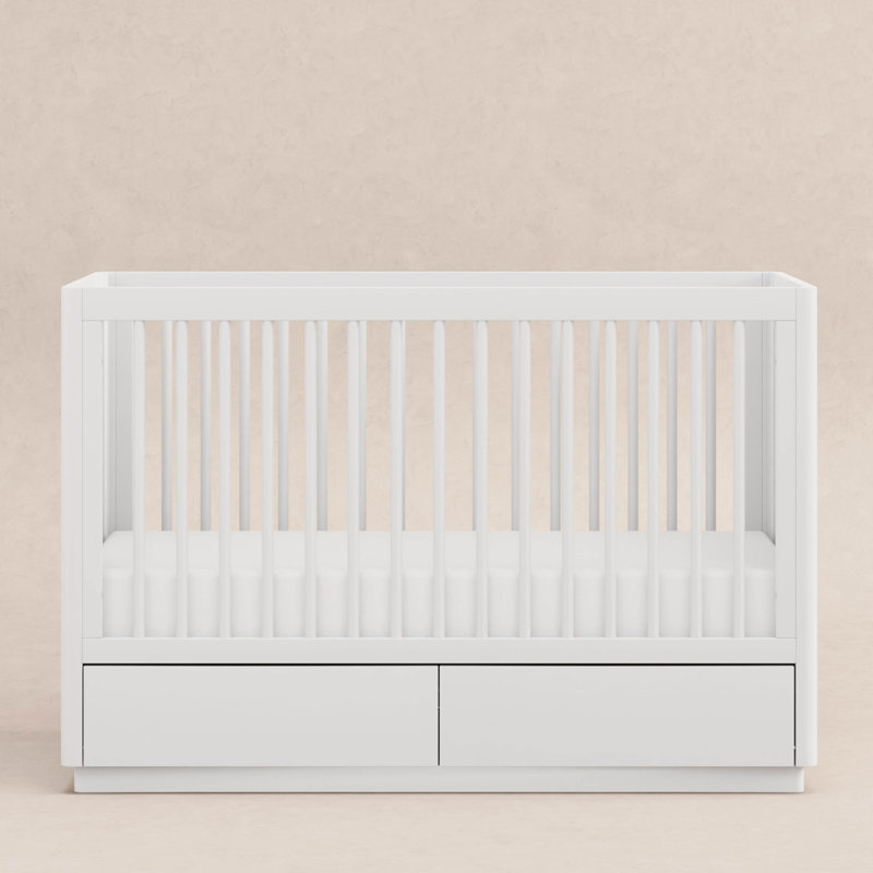Bento 3-in-1 Convertible Crib with Storage, White