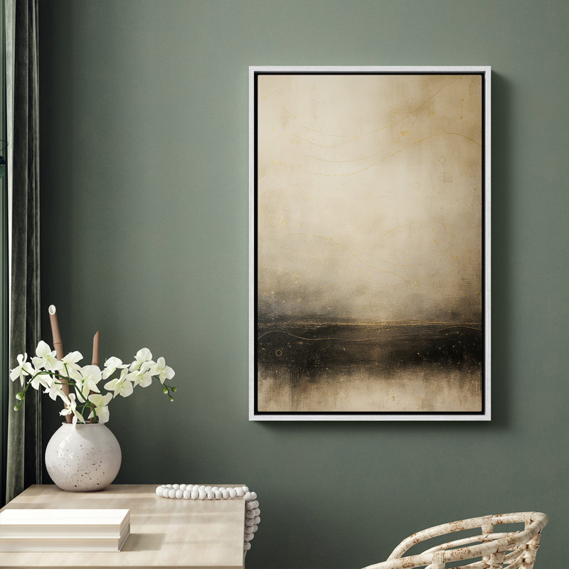 Art mural encadré abstrait rétro antique classique pour chambre à coucher, H 36 po x l 24 po, Blanc