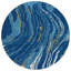 Tapis d'intérieur rond lavable abstrait 8 pi