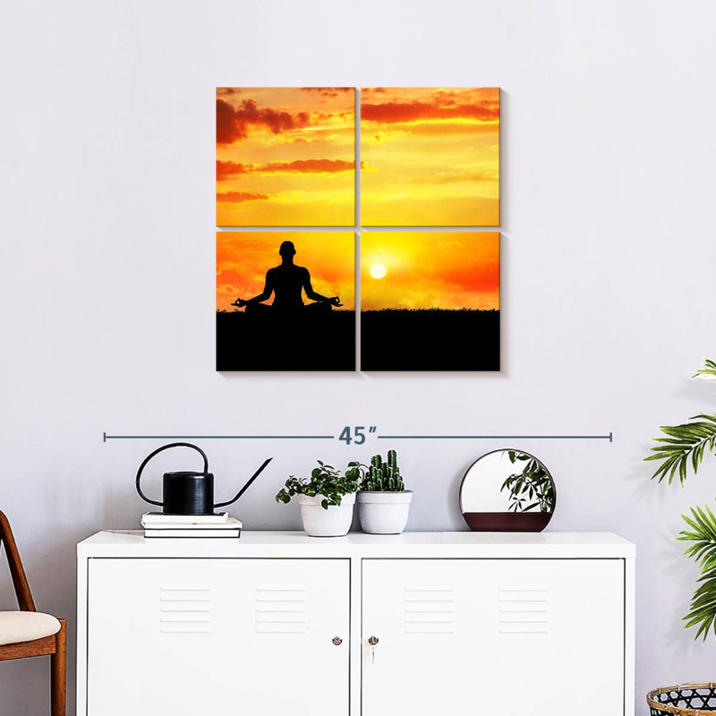 Kerrick Sunset Yoga Meditation, H 26 po x l 26 po