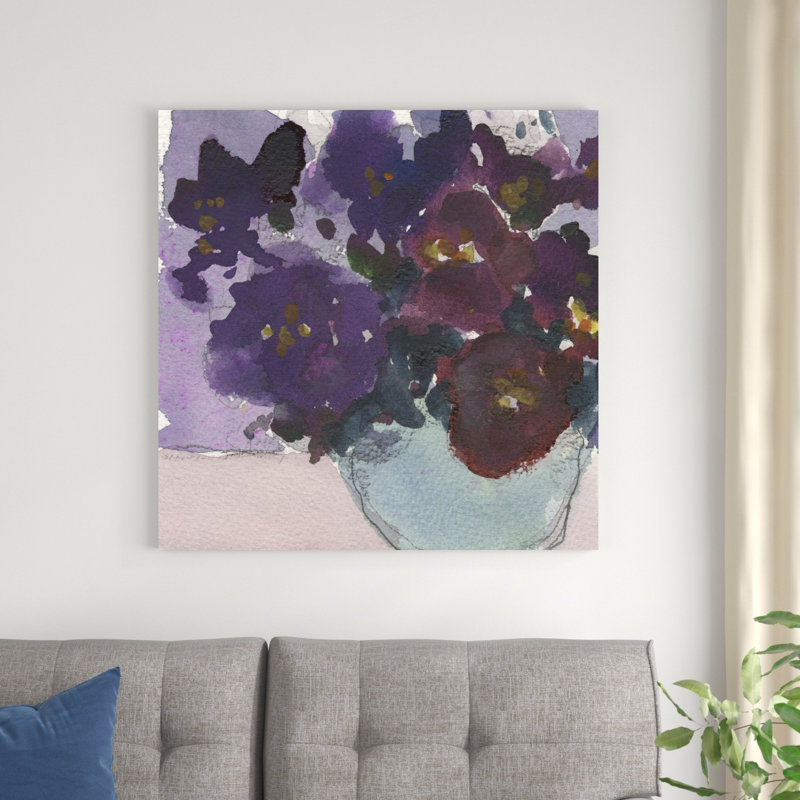 Violet africain I, H 36 po x l 36 po