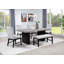 Banc en bois gris clair 1pc