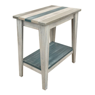TIDE STRIPE TAPERED ALL WOOD SIDE TABLE