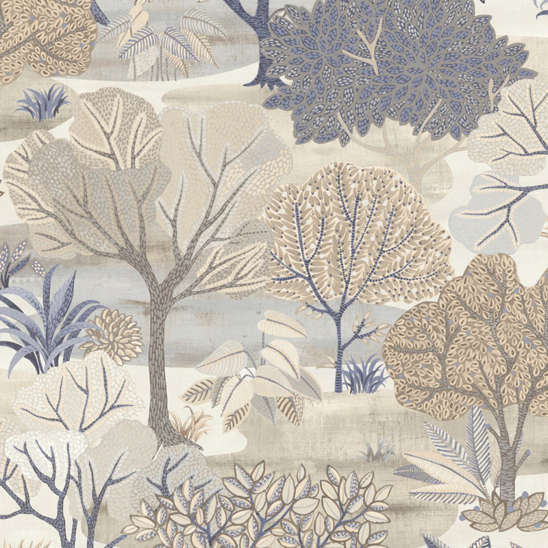 Allure Forest Wallpaper Sample, Beige