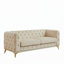 Canapé en velours capitonné style Chesterfield avec pieds en métal-279777961-279777965
