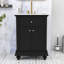 Meuble-lavabo 24 po avec lavabo, tiroir coulissant et tablette réglable 24 po-340673732