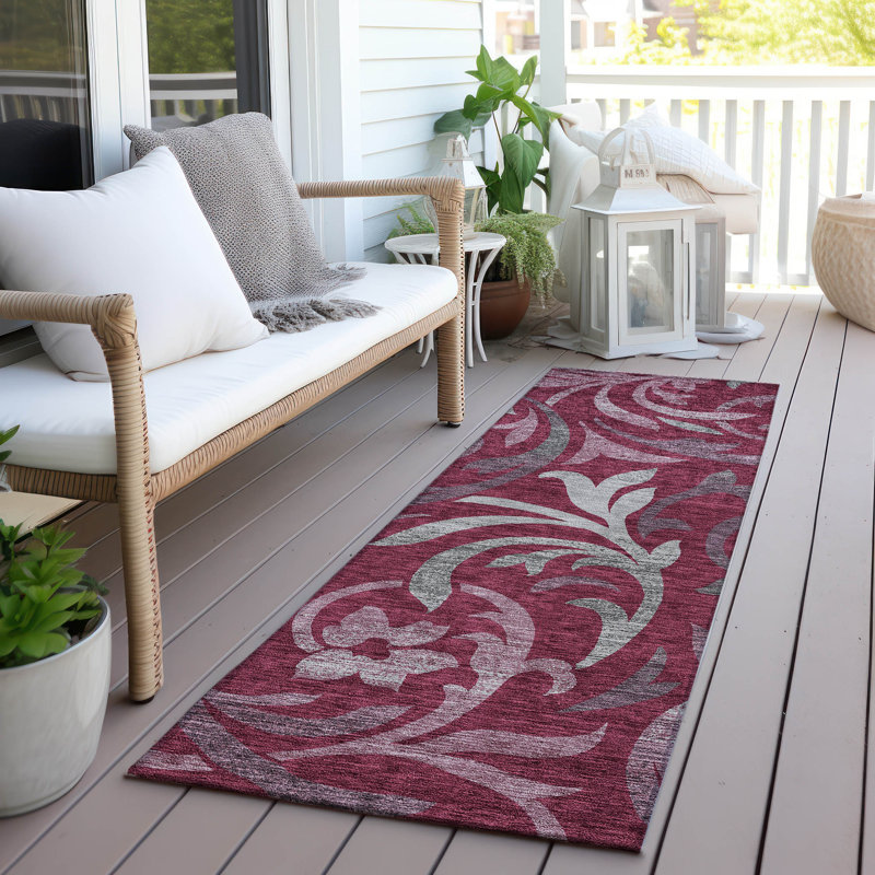 Tapis intérieur / extérieur Fritch avec envers antidérapant, Tapis de couloir 2 pi 3 po x 7 pi 6 po
