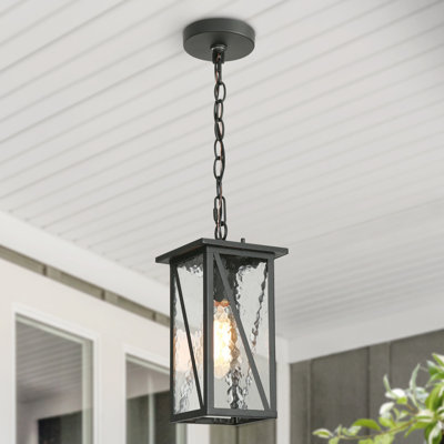Lanterne suspendue d'extérieur noir mat 1 lumière Delainy