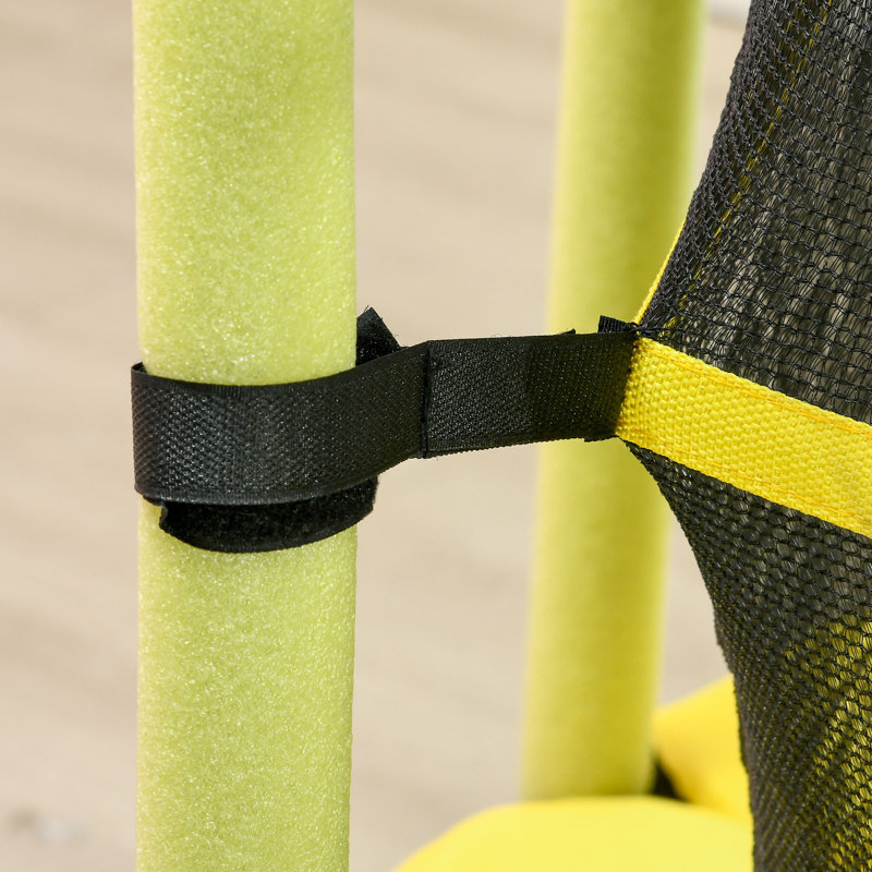 55-Inch Blue Kids' Trampoline with Safety Enclosure