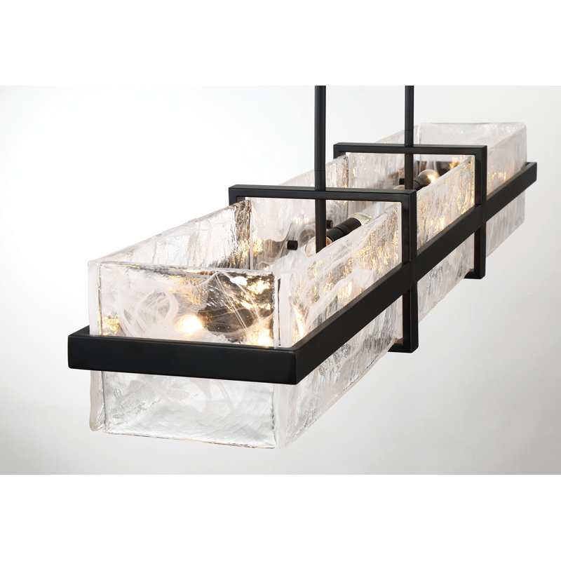 Minka Lavery Cloud Break - 60 Inch Wide 12 Light Island In Coal Finish, 8" H x 48" W x 8.25" D