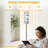  68.5" Standing Floor Lamp Cute Blue Whale Anchor Nautical Seamless Striped Dimmable Metal Pole Lamp with Linen Lampshade LED Bulb Included