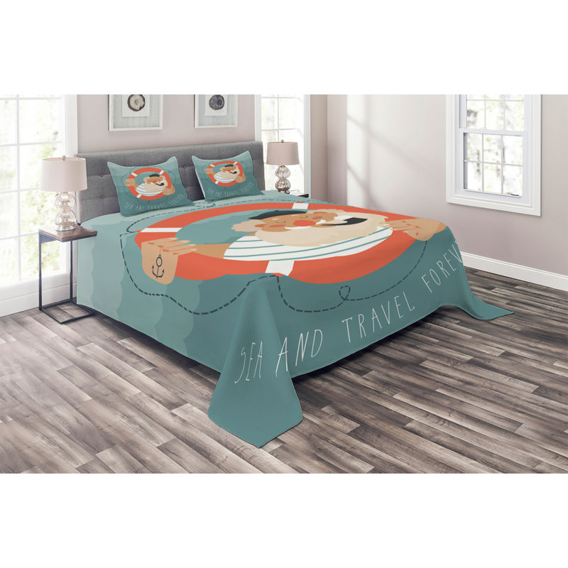 Polyester Coverlet, King Bedspread + 2 Shams