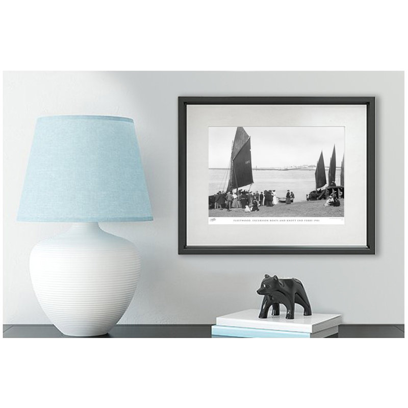 Fleetwood, Excursion Boats And Knott End Ferry 1901 - Single Picture Frame Print, 40cm H x 50cm W x 2.3cm D