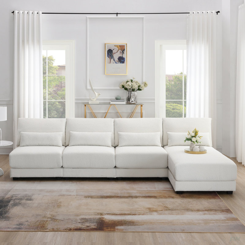 Jurinus Modular Sofa, Cream Boucle
