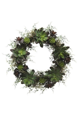 30" Artificial Succulent Wreath