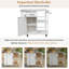 Chariot de cuisine verrouillable pour l'extérieur avec îlot de cuisine, comptoir en acier inoxydable-156046305