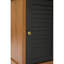 Grande bibliothèque de coin arquée avec porte à volet, vitrine d'angle étroite en bois, support de rangement sur pied pour le salon, la chambre à coucher et les petits espaces