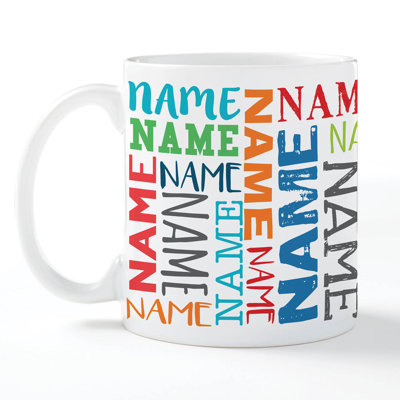 Personalized Planet Name Repeating Mug Personalized Coffee Mug With Custom Name Printed, White Ceramic Cup With Handle, Creative And Fun Novelty Gift, -  Trinx, CCCDDA252DB8486784FD004D51B98B29