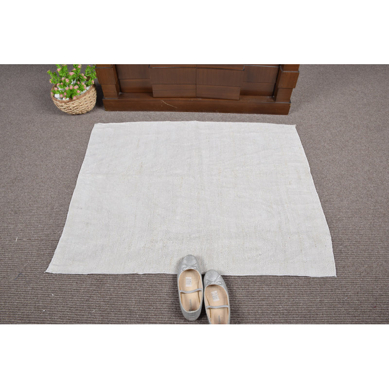 Tapis kilim turc rétro à tissage plat pour hall d'entrée de style tapis de porte blanc