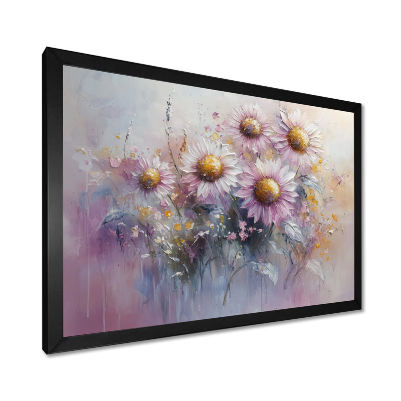 Illya - Floral Wall Art, Reproduction encadrée d'une seule photo, Noir, noir, noir, noir, H 12 po x l 20 po
