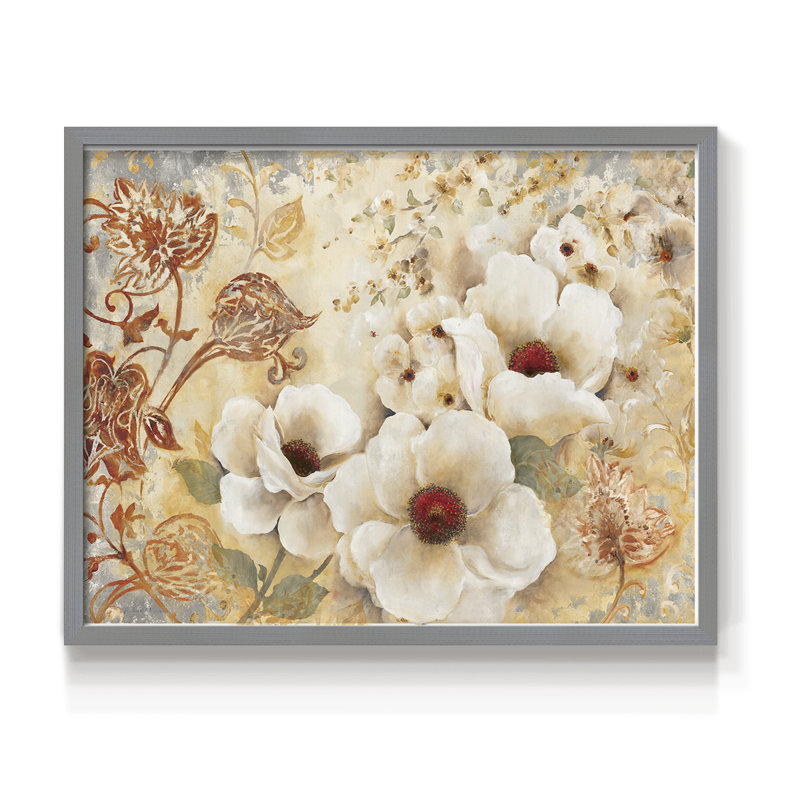 English Garden -Framed Print - Restickable, 22" H x 28" W, Gray