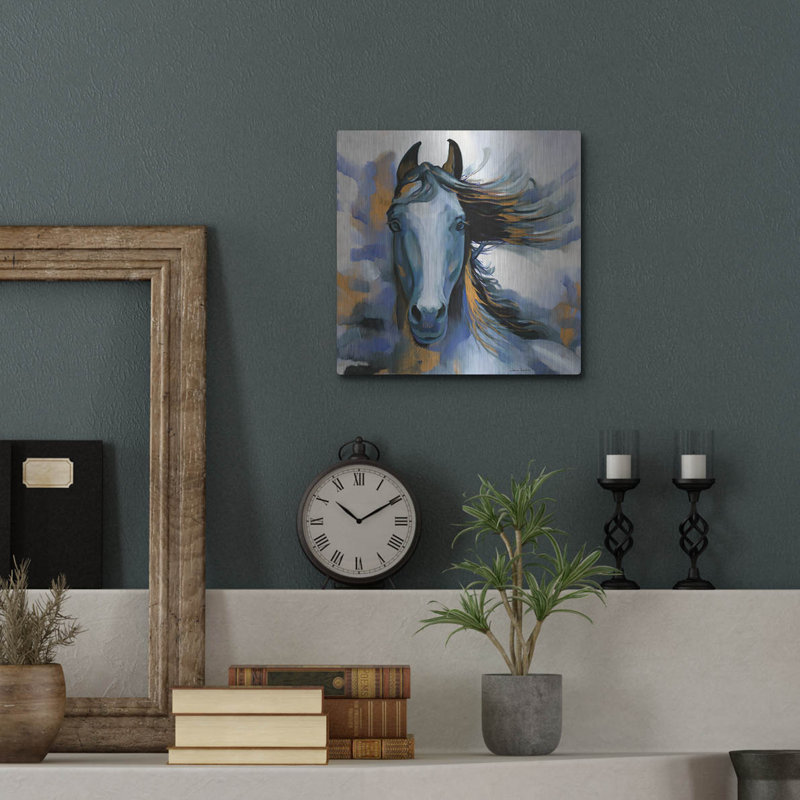 «Wild Blues» par Louise Montillio, H 12 po x l 12 po