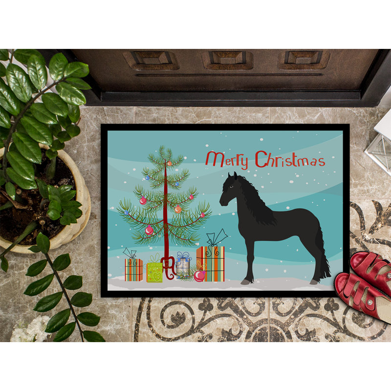 Judith Non-Slip Christmas Outdoor Doormat, Rectangle 1'6 x 2'3"