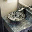 Lavabo de salle de bain vasque circulaire en verre trempé peint à la main Tartaruga-95973681