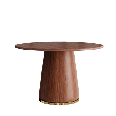 Table de salle à manger 59 po ronde en bois d'hévéa 59 po pour 8 personnes